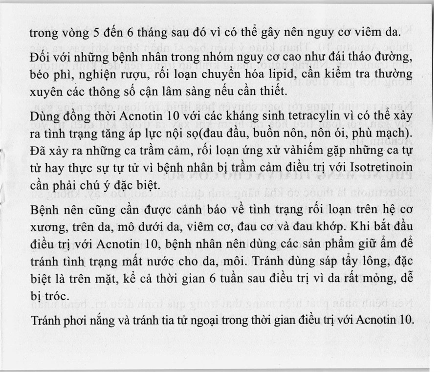 Acnotin 10 điều trị mụn trứng cá nặng (3 vỉ x 10 viên) - 18